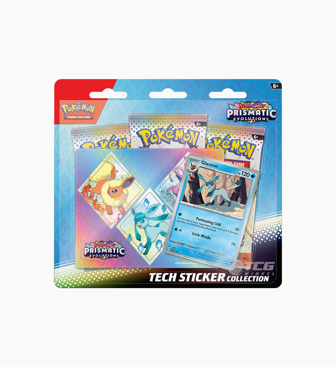 Pokémon TCG Scarlet & Violet Prismatic Evolutions Tech Sticker Collection Glaceon
