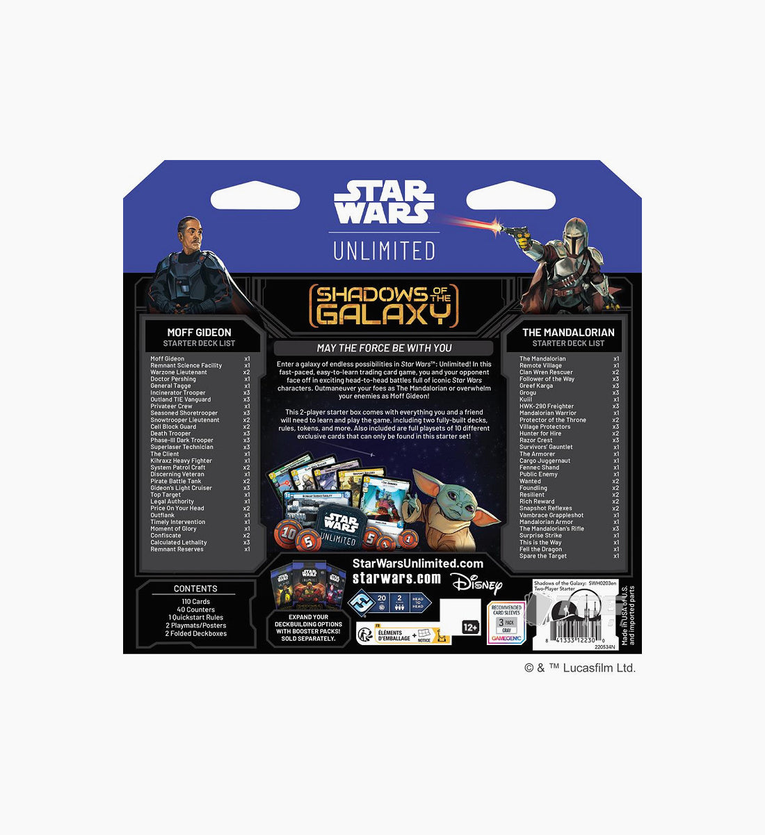 Star Wars Unlimited Shadows of the Galaxy Two-Player Starter