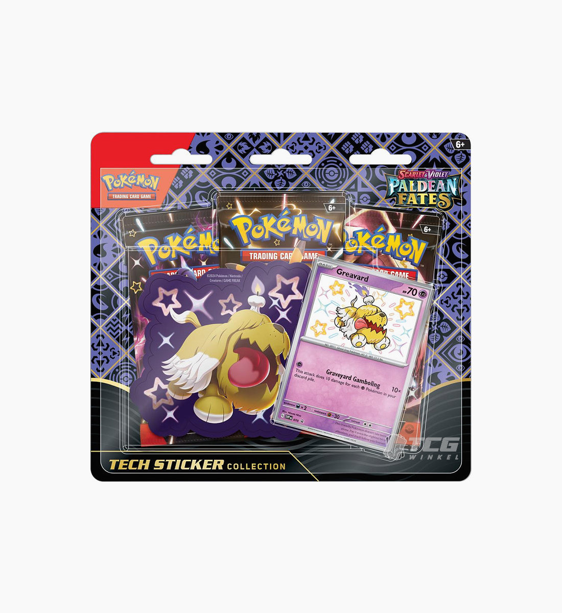 Pokémon TCG Scarlet &amp; Violet Paldean Fates Tech Sticker Blister