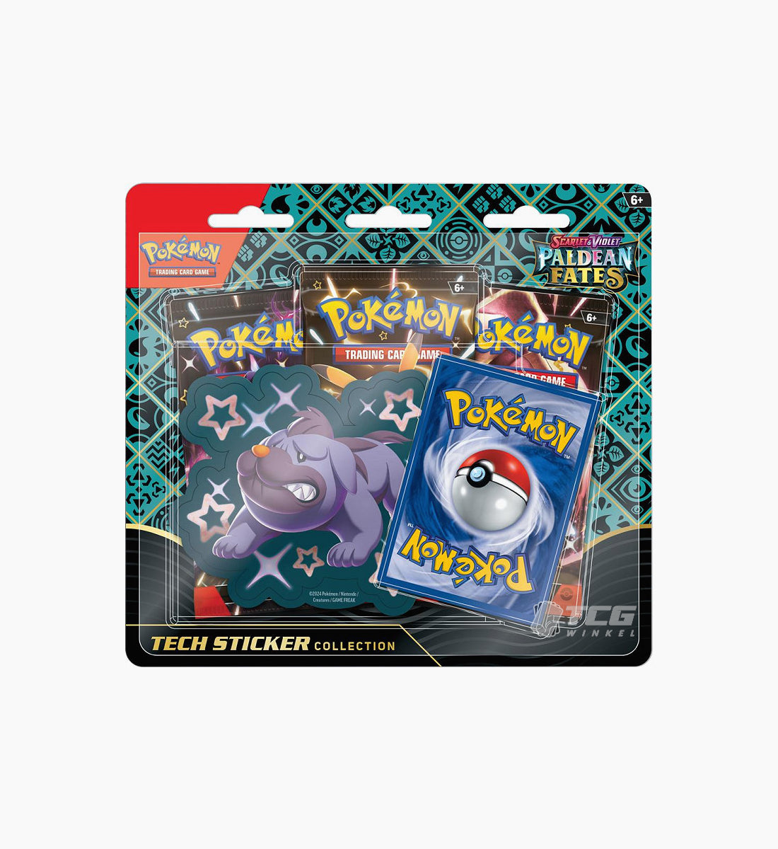 Pokémon TCG Scarlet &amp; Violet Paldean Fates Tech Sticker Blister